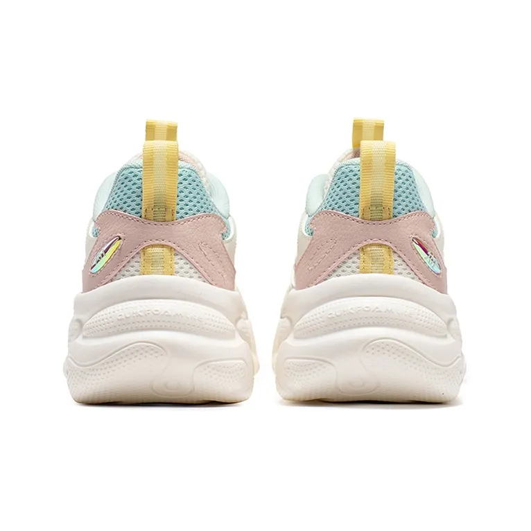 361° Breathable Low Top Running Shoes Women's Feather White-3