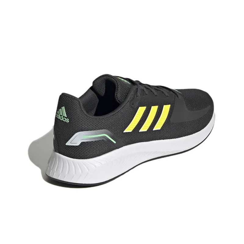 Adidas Runfalcon 2.0 Durable Breathable Low-Top Running Shoes Men's Black Yellow-4