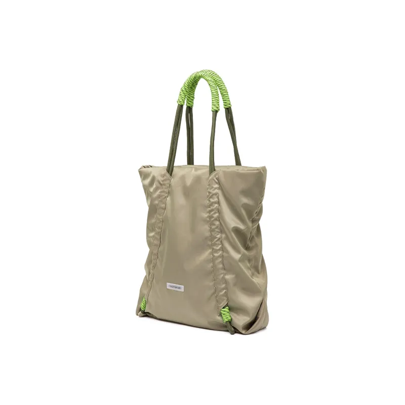 COMBACK Polyamide Tote Bag, Shopping Bag, Shoulder Bag Regular Unisex Light Khaki/Army Green-2