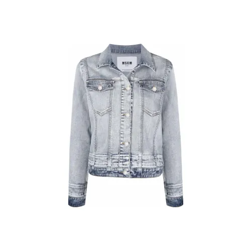 MSGM Denim Jackets Women's Gray