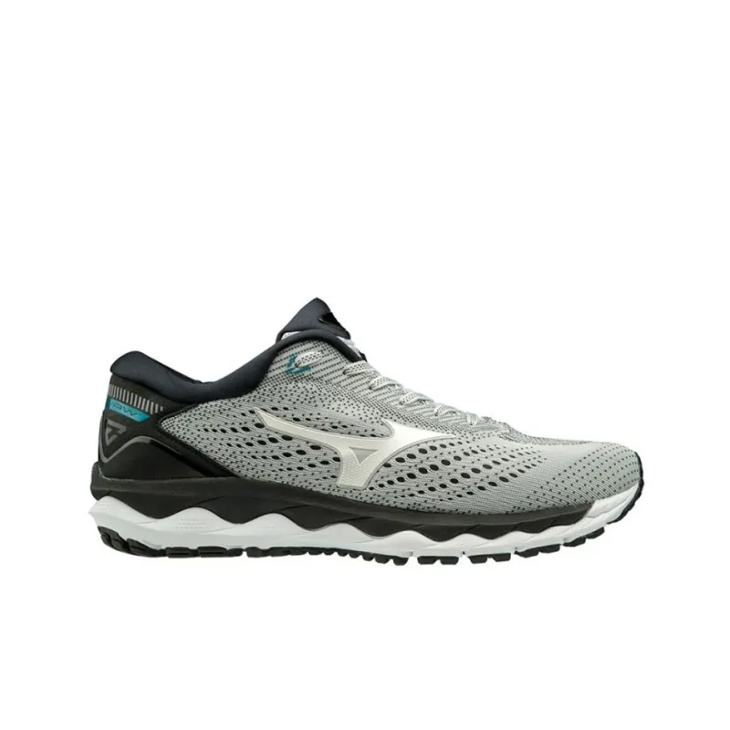Mizuno Wave Sky 3 Cozy Breathable Wear resistant Gray Black-1