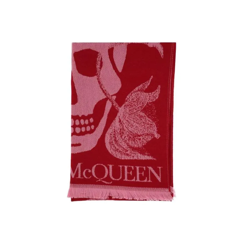 Alexander McQueen Knit Scarves Unisex Pink-0
