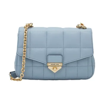 MICHAEL KORS Soho Leather Shoulder Bag Small Size Women's Haze Blue