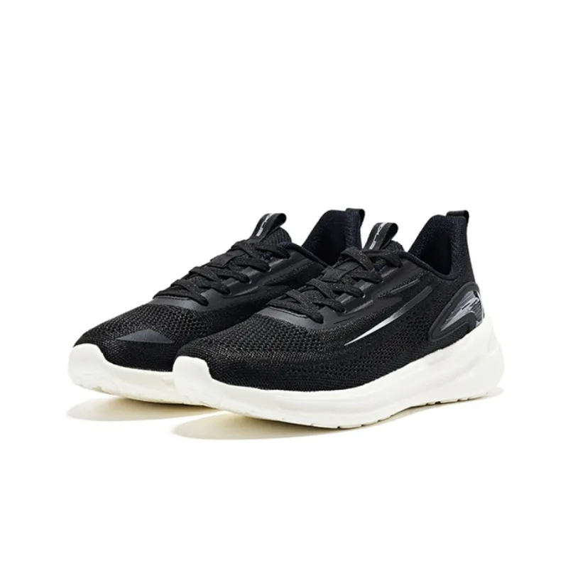Erke Bullets Low Top Running Shoes Men's Black White-1