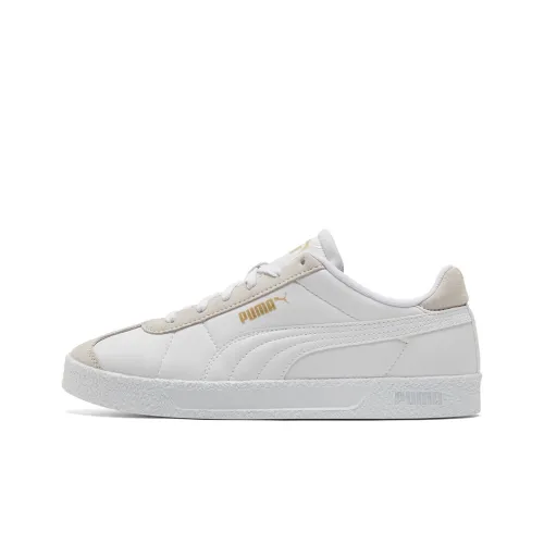 PUMA Club Nylon Skateboard Shoes Unisex Low-Top White/Gold