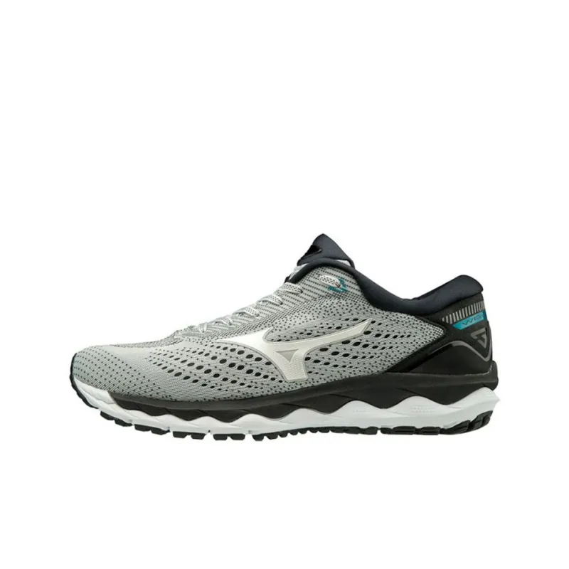 Mizuno Wave Sky 3 Cozy Breathable Wear resistant Gray Black-0
