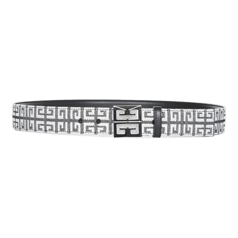 Givenchy Leather Belts Men Black/White-1