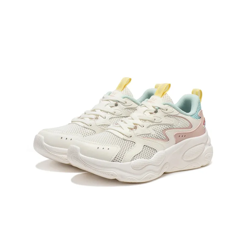 361° Breathable Low Top Running Shoes Women's Feather White-2