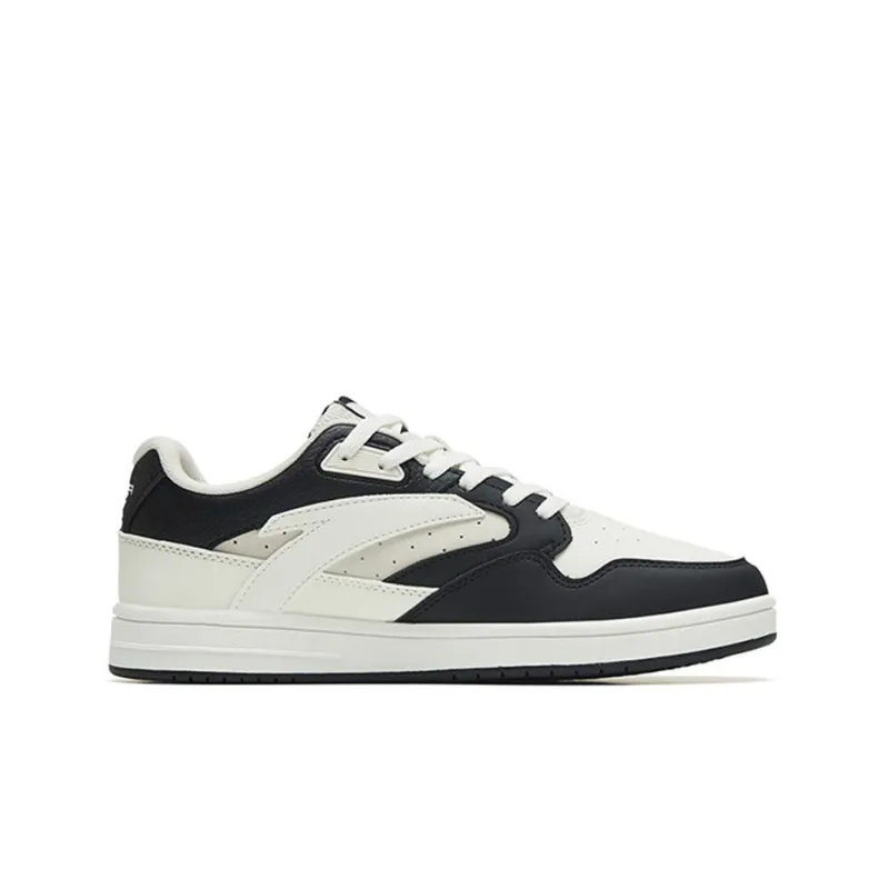 Anta Life Collection Anti-Slip Wear-Resistant Low-Top Skateboard Shoes Women's White Black Gray-1