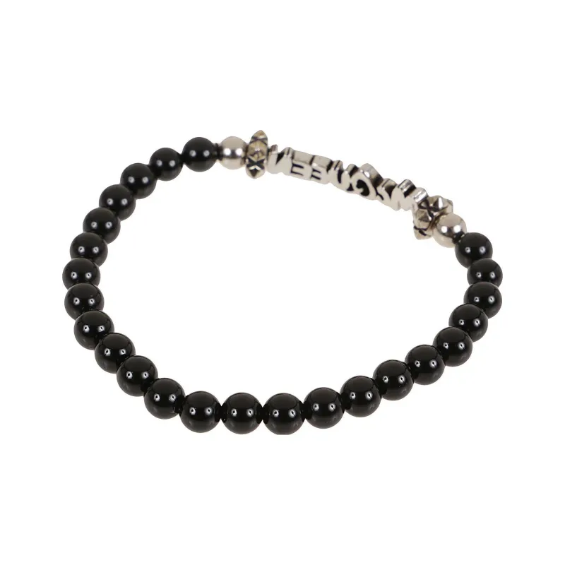Alexander McQueen Brass Bracelets Men's Black-2