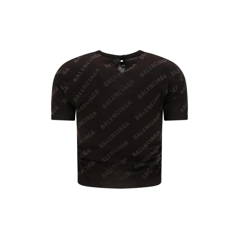 Balenciaga T Shirts Women's Brown-1
