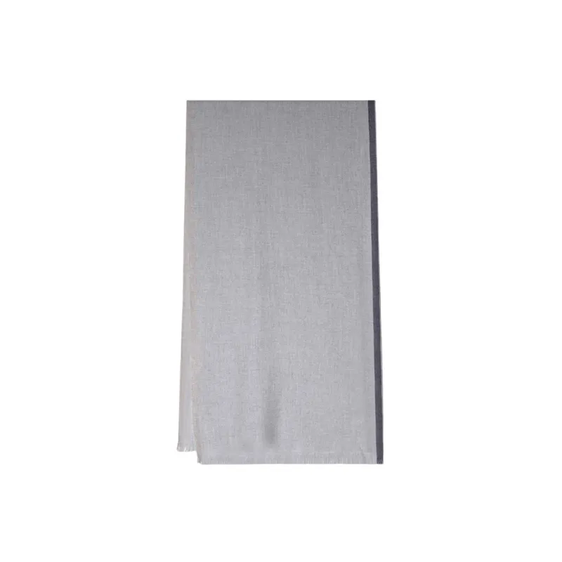 Brunello Cucinelli Contrast Trim Frayed Edge Scarf-1
