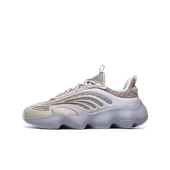 FILA FUSION Ray 3 Cushioning Anti Slip And Wear Resistant Low Top Casual Shoes Women's Gray Pink