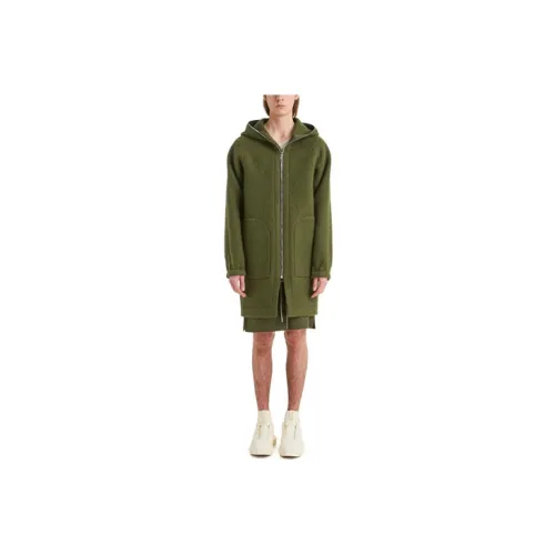 RICK OWENS Coats Men Green