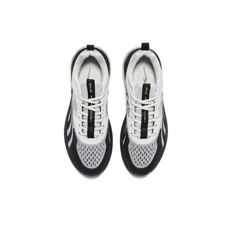 Erke Low Top Running Shoes Men's Black Gray-2