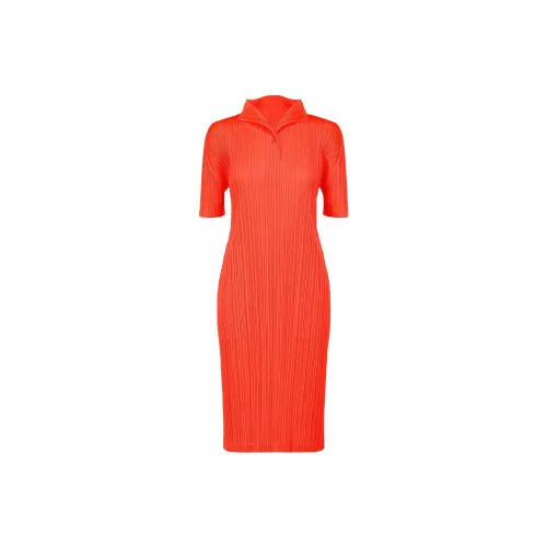 PLEATS PLEASE ISSEY MIYAKE Short-Sleeved Dresses Women's Orange