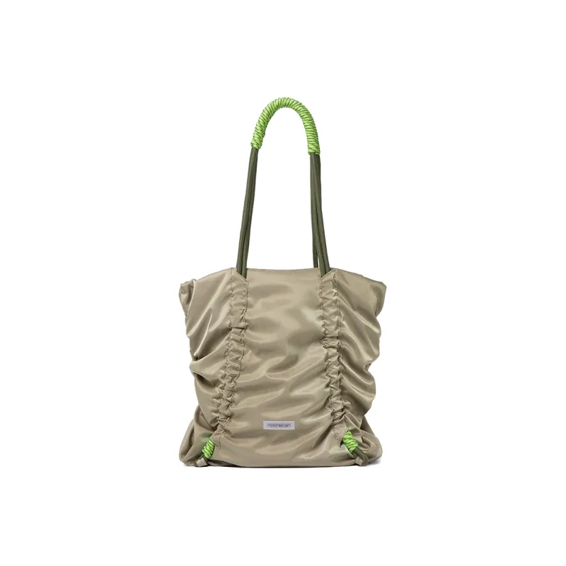 COMBACK Polyamide Tote Bag, Shopping Bag, Shoulder Bag Regular Unisex Light Khaki/Army Green-4