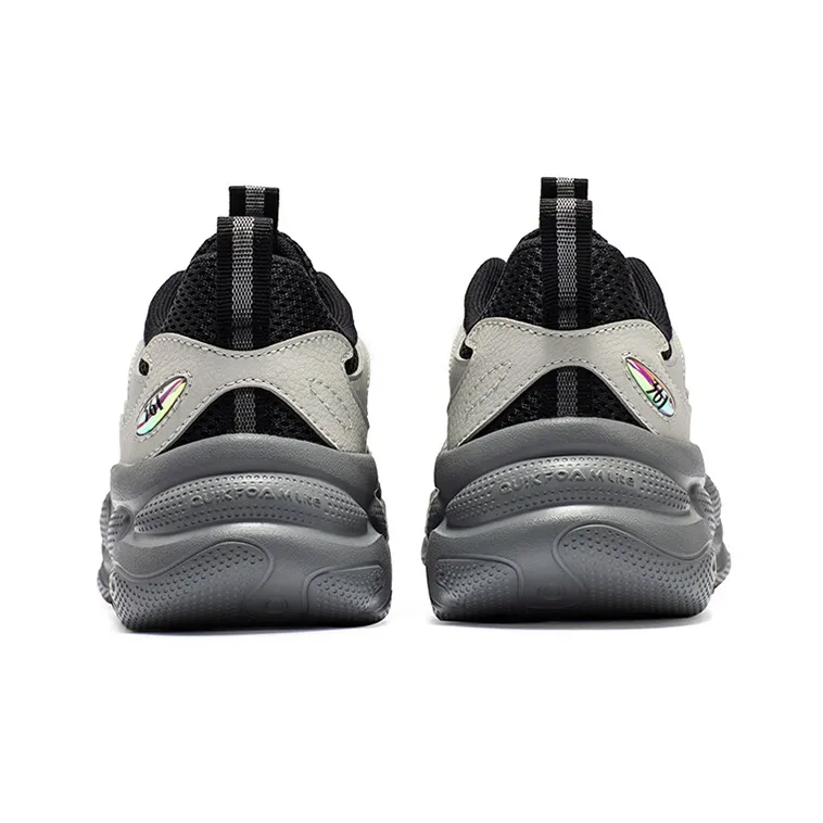 361° Anti Slip And Wear Resistant Breathable Low Top Running Shoes Women's Black Gray-3