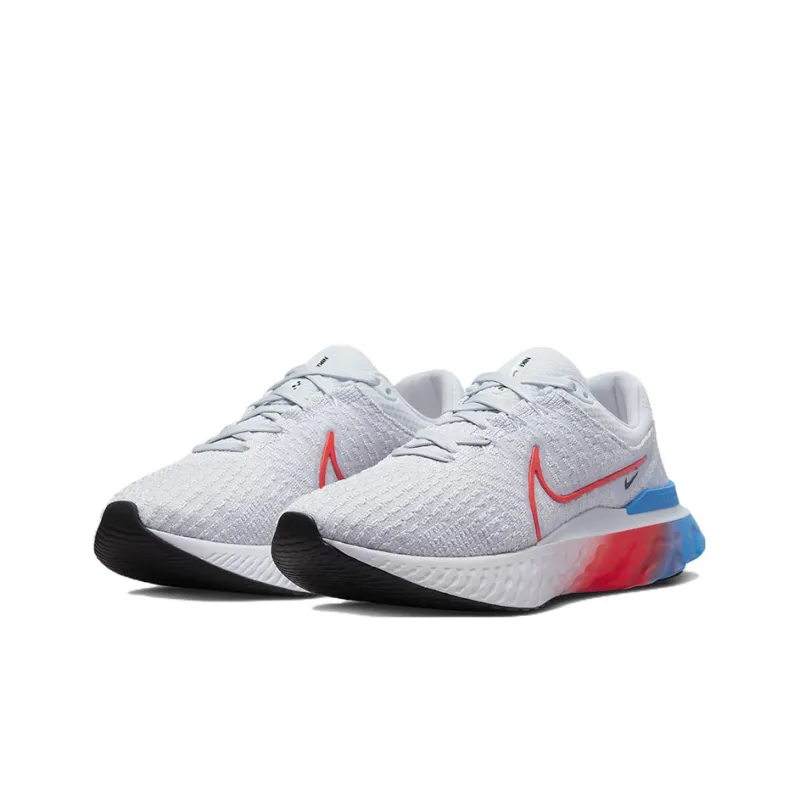 Nike React Infinity Run Flyknit 3 'Grey Bright Crimson' Women's-2