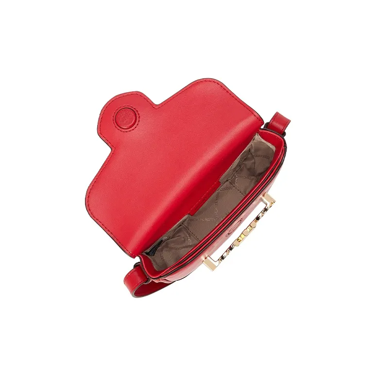 MICHAEL KORS Hally Artificial Leather Shoulder Bag Crossbody Bag Extra Small Red-2