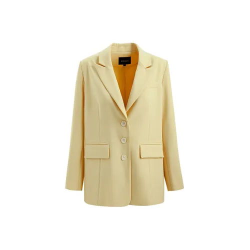 Olrain Business Suits Women's Yellow