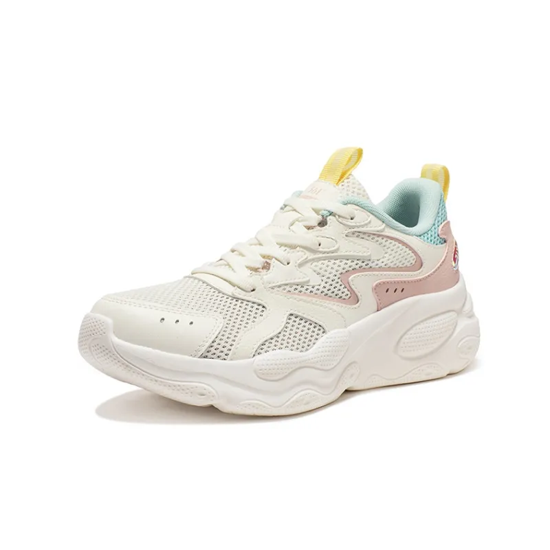 361° Breathable Low Top Running Shoes Women's Feather White-1