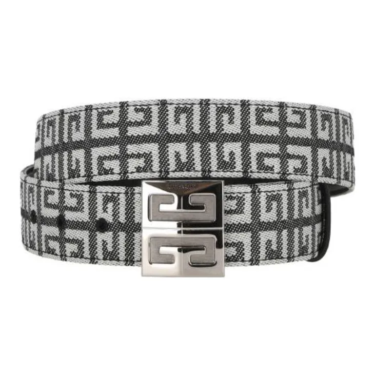 Givenchy Leather Belts Men Black/White-0