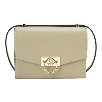 MICHAEL KORS Hendri Leather Shoulder Bag, Crossbody Bag Extra Small Women's Light Army Green