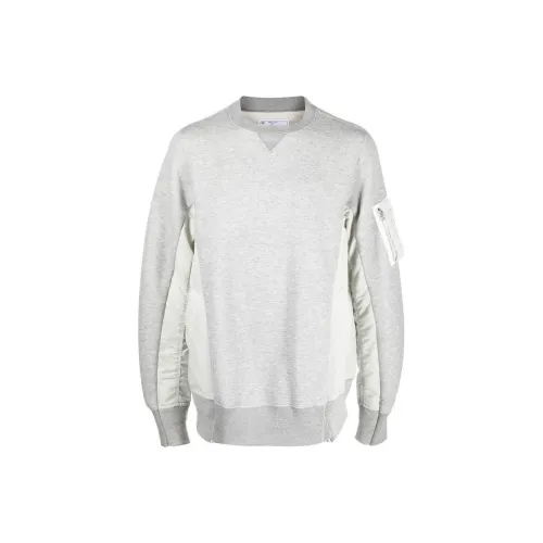 Sacai Sweatshirts Men Gray