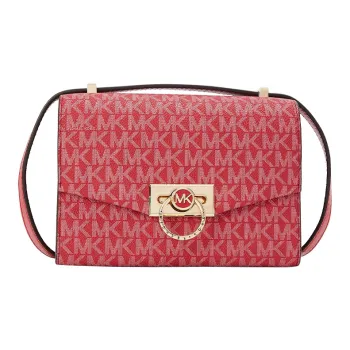 MICHAEL KORS Hendri Cow Leather Shoulder Bag, Crossbody Bag Extra Small Women's Red