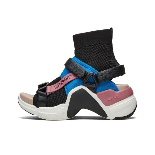 Skechers Block Beach Sandals Women's Black/Blue/Pink