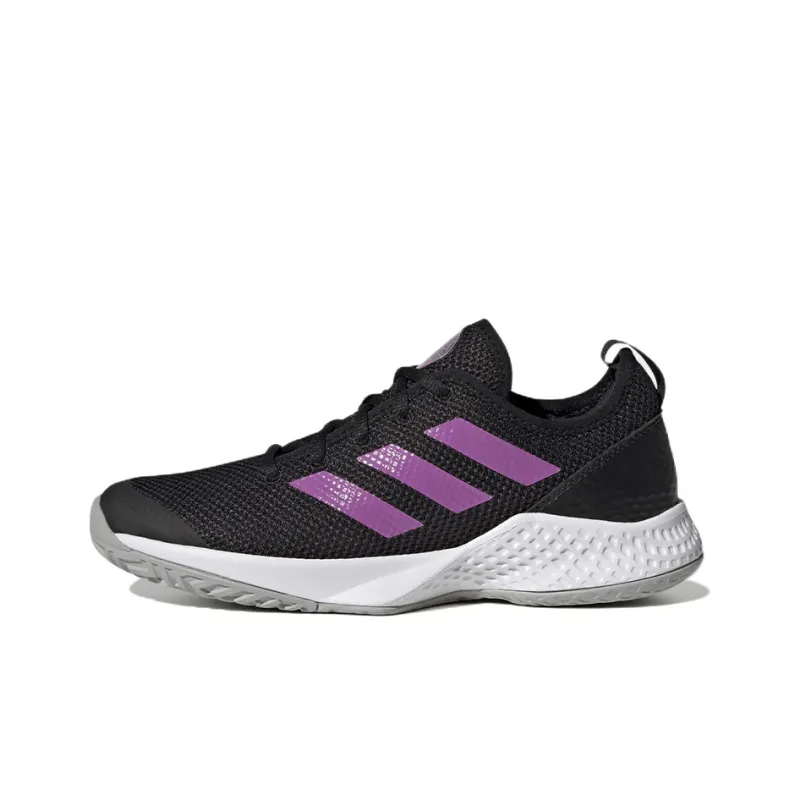 Adidas Courtflash Wear-Resistant Low-Top Tennis Shoes Women's Black-0