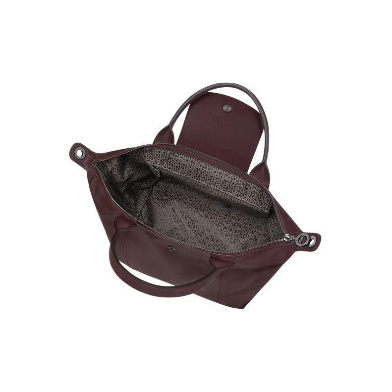 LONGCHAMP Le Pliage Cuir Sheepskin Dumpling Bag Shoulder Bag Crossbody Bag Handbag Regular Women's Burgundy-3
