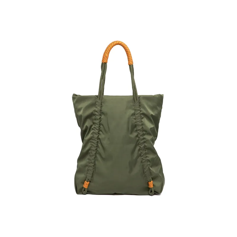 COMBACK Polyamide Tote Bag, Shopping Bag, Shoulder Bag Regular Unisex Light Khaki/Army Green-8