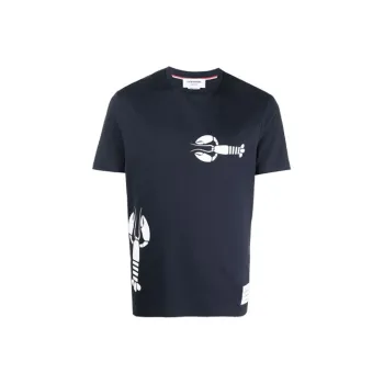 THOM BROWNE Lobster print Round neck T shirt