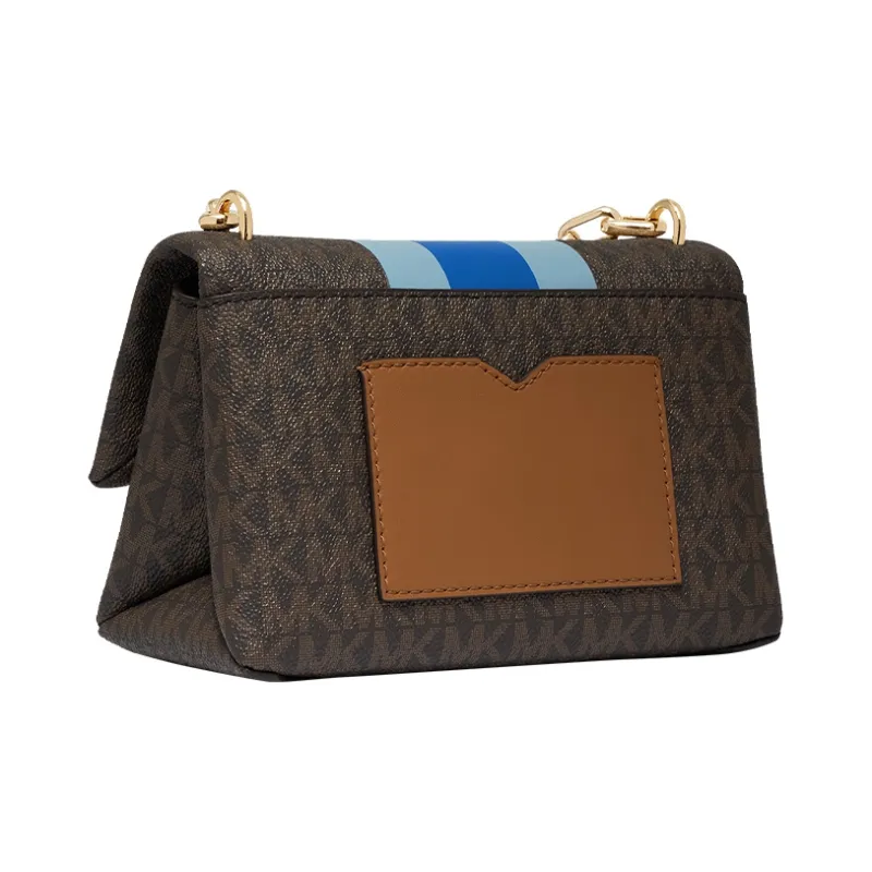 MICHAEL KORS Cece Crossbody Bag, Shoulder Bag Extra Small Women's Dark Brown/Brown/Blue/Light Blue-1