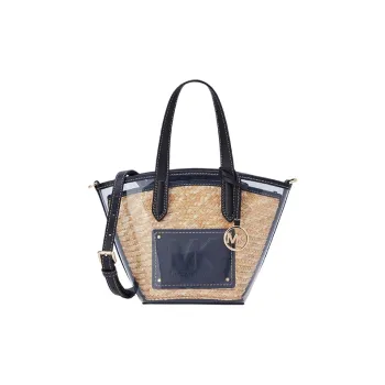 MICHAEL KORS Kimberly Artificial Leather Tote Shoulder Bag Shopping Bag Crossbody Bag Small Size Women's Clear/Black