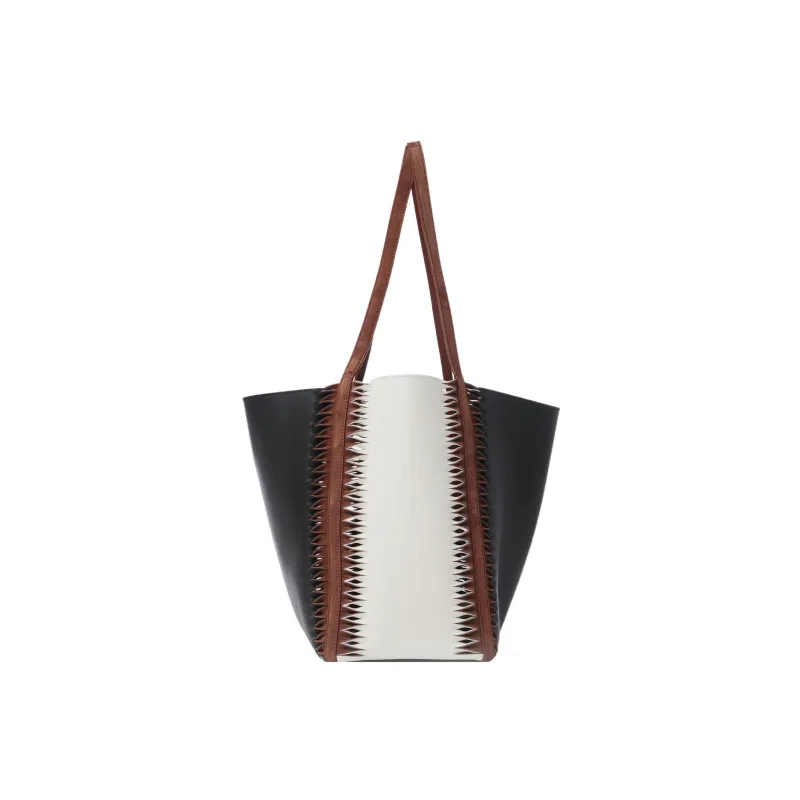 Chloe LOUELA Cow Leather Tote Bag Shopping Bag Handbag Shoulder Bag Women's Black-1