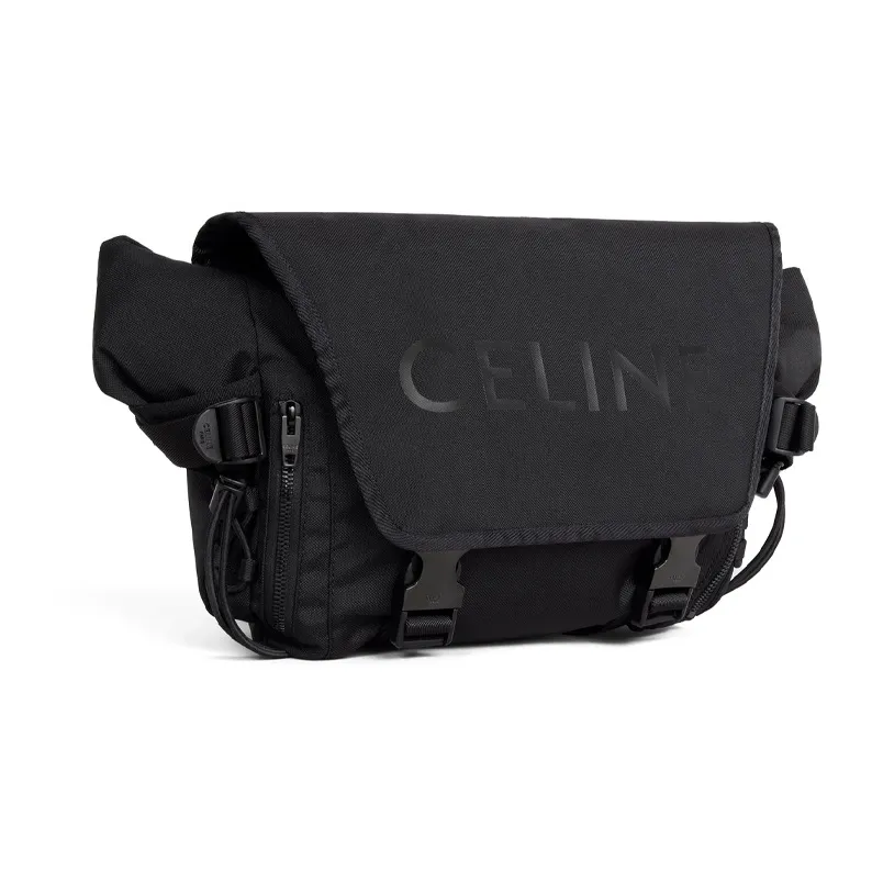 CELINE Nylon Crossbody Bag Sling Bag Fanny Pack Medium Size Men's Black-1