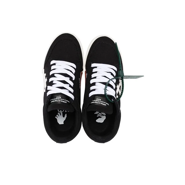 OFF WHITE Vulc Low Canvas Black White Sole Women's-4