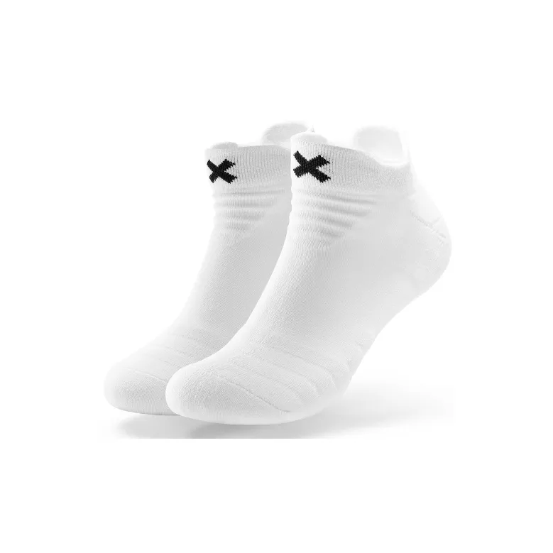 XDESIGN Jacquard Moisture-Wicking Sports Ankle Socks Unisex 2 Pack White-1