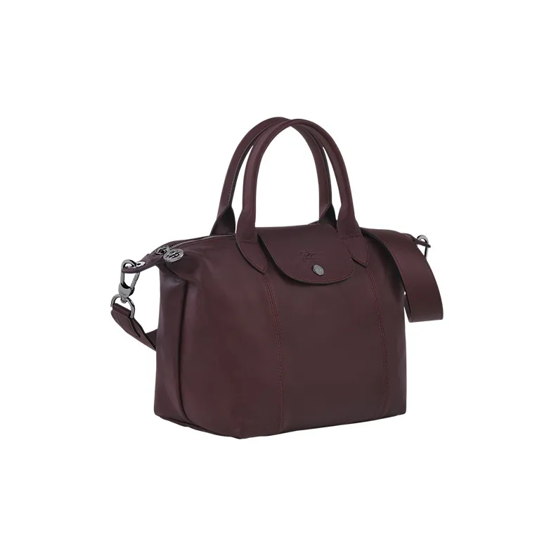 LONGCHAMP Le Pliage Cuir Sheepskin Dumpling Bag Shoulder Bag Crossbody Bag Handbag Regular Women's Burgundy-1