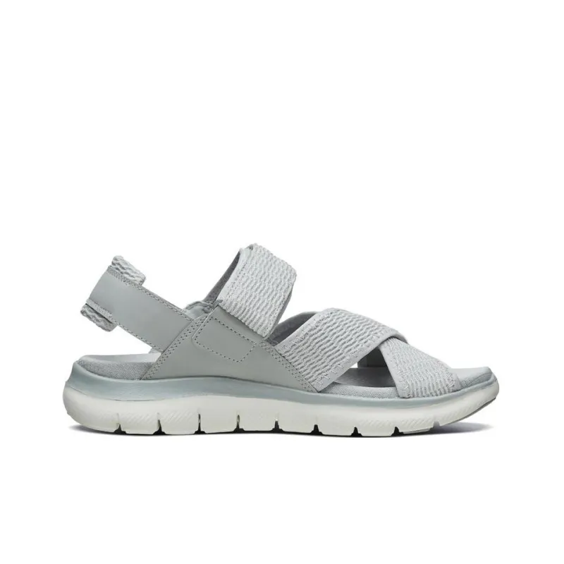 Skechers Flex Appeal 2.0 Beach Sandals Women's Light Gray-1