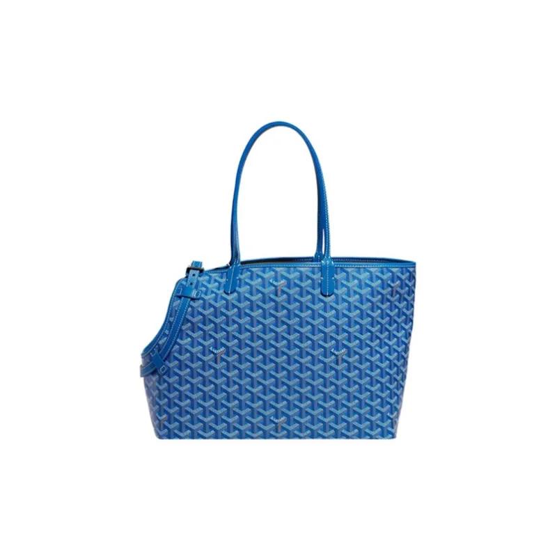 GOYARD Chien Gris Canvas With Calfskin Pet Bag Merch Unisex Sky Blue-1