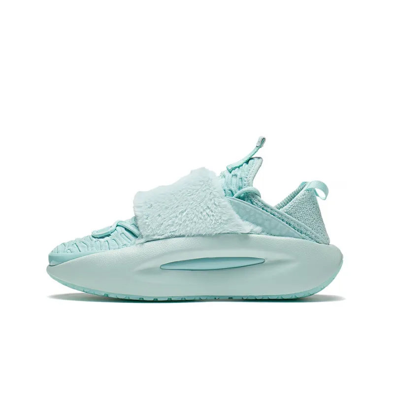 LiNing Cloud Travel Cushioning Anti Slip And Wear Resistant Rebound Low Top Sports Casual Shoes Women's Ice Clear Blue-0