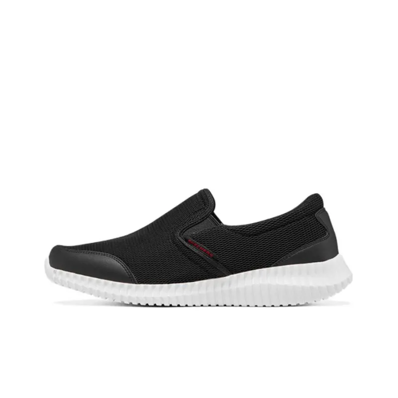 Skechers Rover X Cushioning, Slip Resistant, Abrasion Resistant, Breathable Low Top Casual Shoes Men's Black White-0
