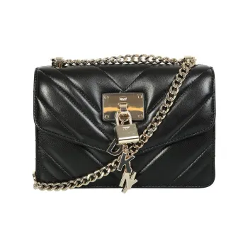 DKNY Leather Crossbody Bag Shoulder Bag Women's Black