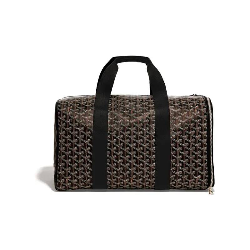 GOYARD VOLTIGEUR Canvas With Leather Pet Bag Portable Luggage Bag Check-in Bag Medium Size Unisex Black-1