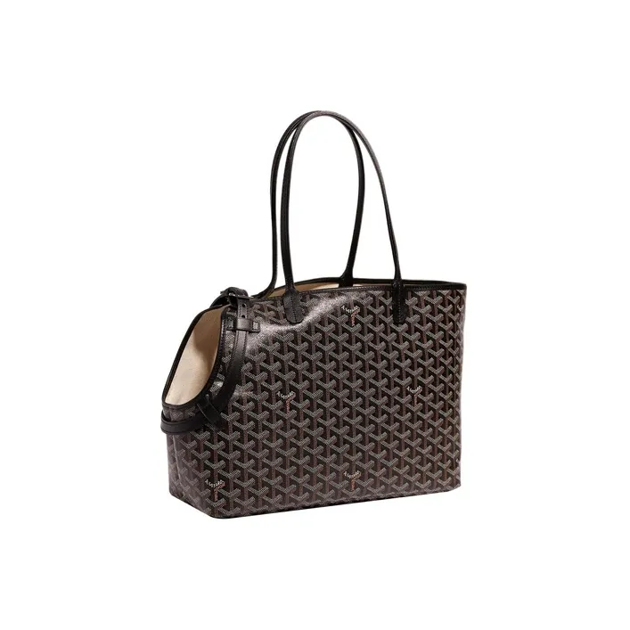 GOYARD Chien Gris Canvas Cowhide Pet Bag Merch Unisex Black-0