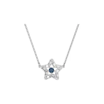 Swarovski Silver Plated Collarbone Chain Women's